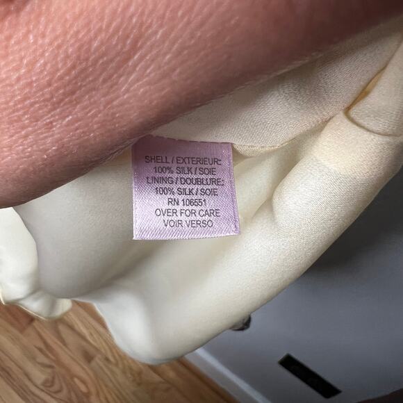 Calypso Faith Silk Floral Dress Purple V- Neck Empire Waist Flutter Sleeve Sz - Picture 3 of 5